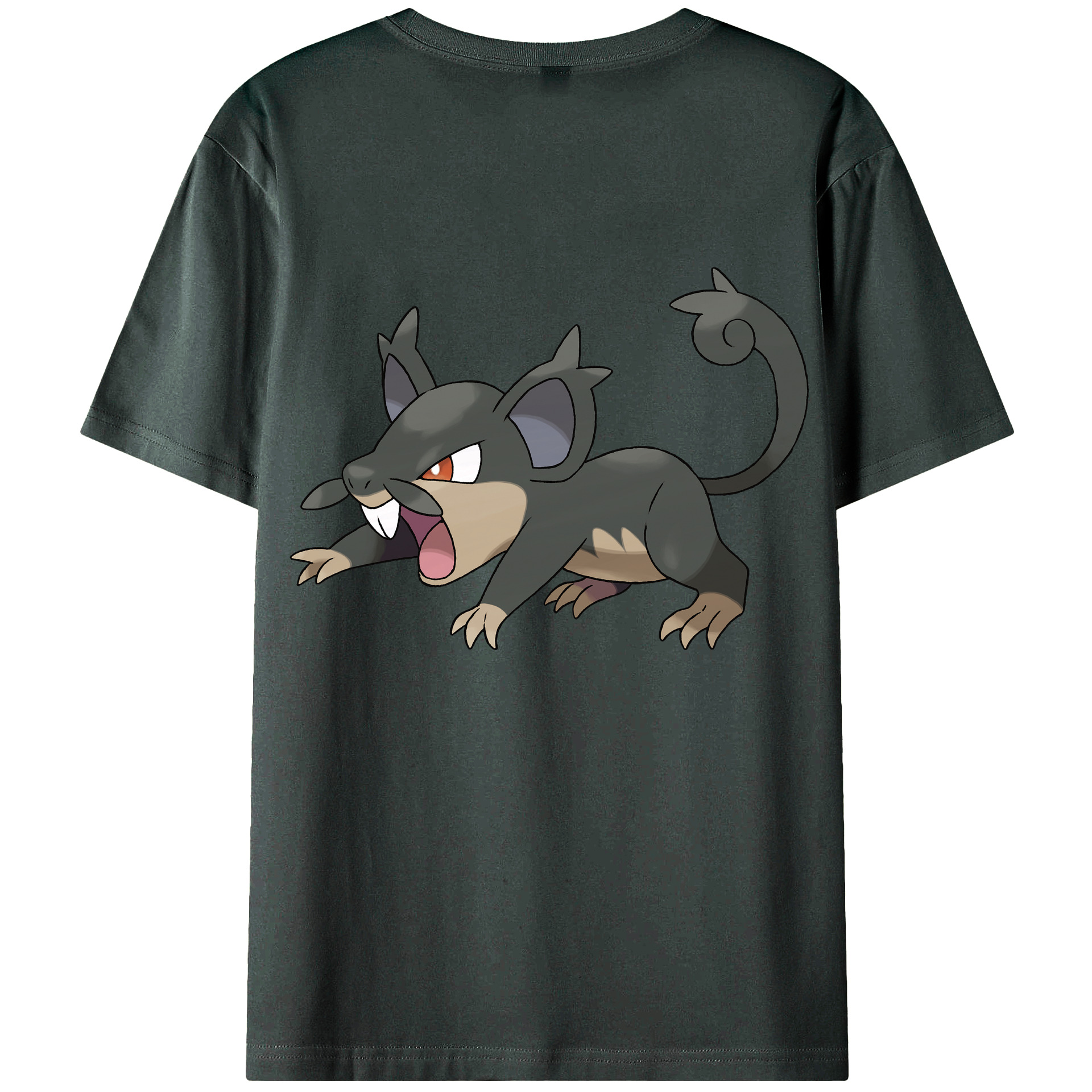 （画像用） ポケットモンスター Pokémon 綿100％ メンズ半袖Tシャツ（バックプリント） 通気性